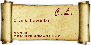 Czank Levente névjegykártya